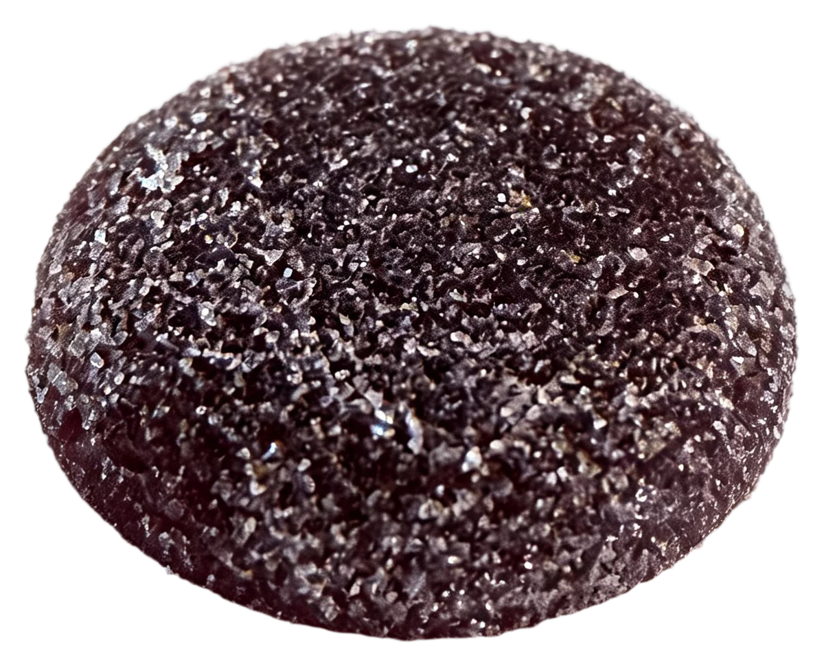 A sugar-coated Dandy Mixed Berry gummy