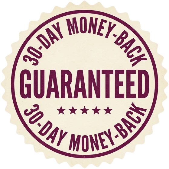 30-day money-back guarantee seal